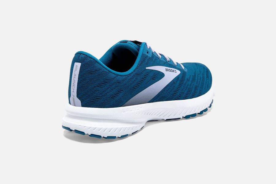 Brooks Launch 7 Road Running Shoes Womens Blue/Silver 390152-NPW